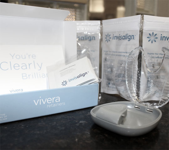 Vivera and Invisalign Aligner Packaging.
